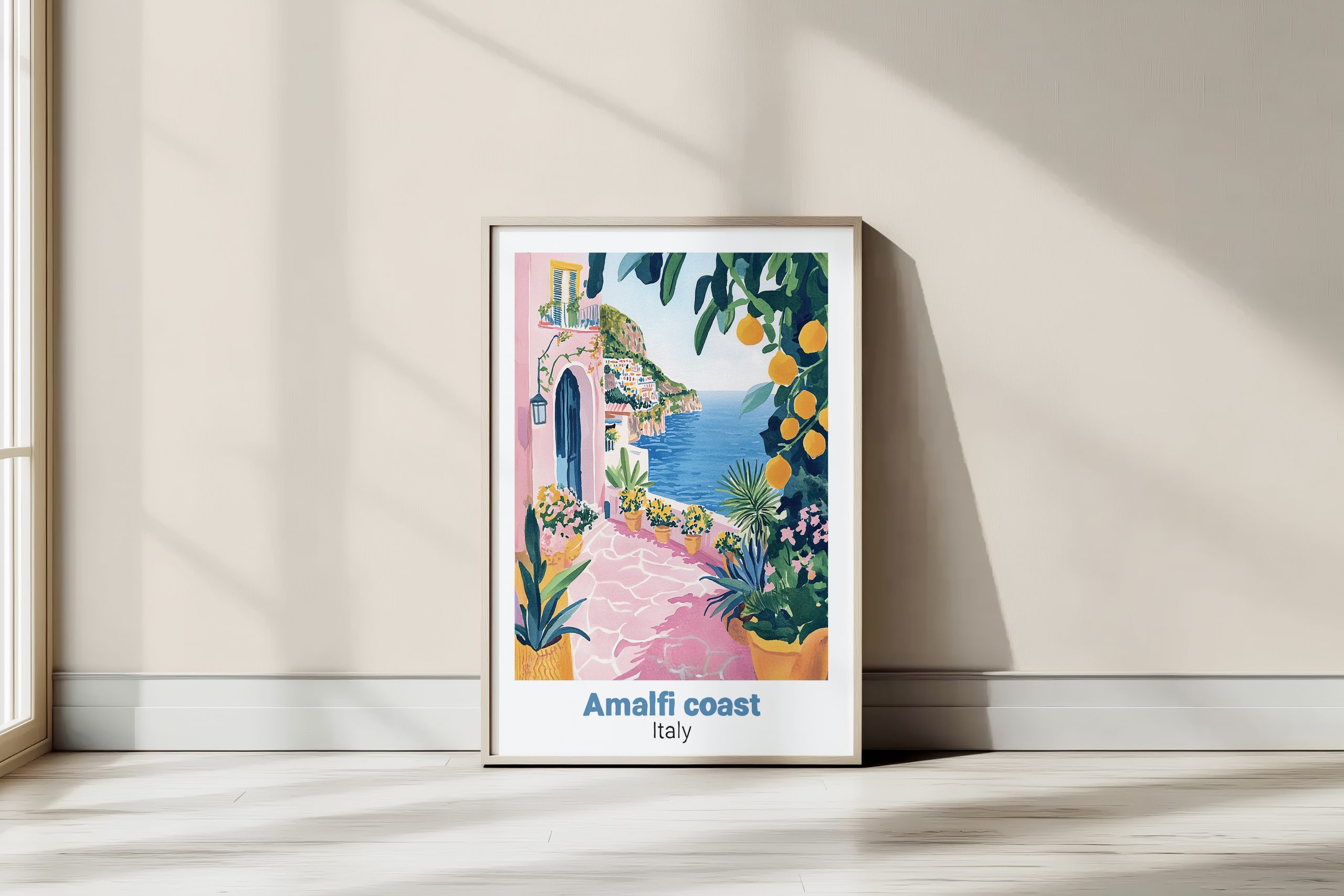 Amalfi coast - illustration générée par intelligence artificielle