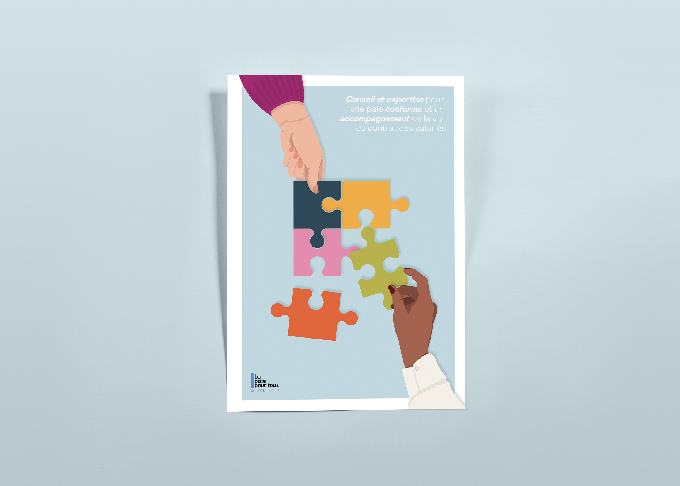 Proposition graphique pour un cabinet rh et droit social : mise en avant des 