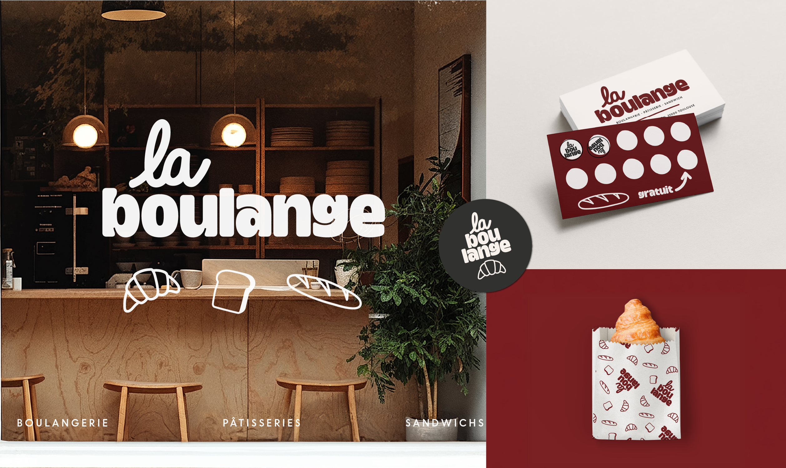 Identité visuelle boulangerie La boulange - Supports de communication