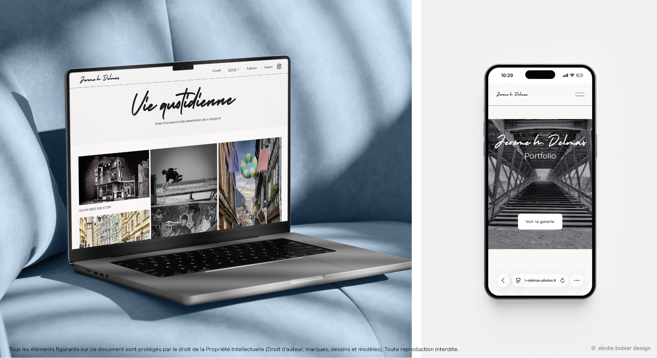 Site internet portfolio réalisé pour un photographe